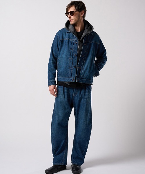 wjk（ダヴルジェイケイ）の「mp14987- wide banana used ワイドバナナデニムパンツ(5225 dn91j)（デニムパンツ・メンズ・チャコールグレー/インディゴブルー・S/M/L/XL）」の22枚目の写真