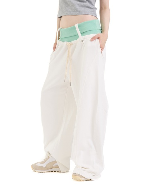 FTW(エフティダブリュー)の「WAIST RIB SWEAT PANTS(スウェットパンツ・レディース・グレー/ネイビー/イエロー/ホワイト・LARGE/SMALL/MEDIUM)」の2枚目の写真