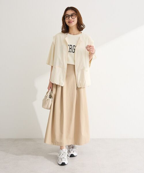 Green Parks(グリーンパークス)の「ピグメントロゴTシャツ(Tシャツ/カットソー・レディース・ホワイト系その他2/チャコールグレー/ベージュ・FREE)」の14枚目の写真
