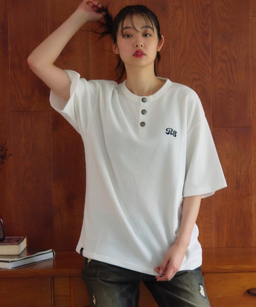 JACKROSE(ジャックローズ)の「B-TRS-コンチョボタン ヘンリーネック SSTEE(Tシャツ/カットソー・メンズ・ホワイト/ブラウン/ブラック・M/L)」の10枚目の写真
