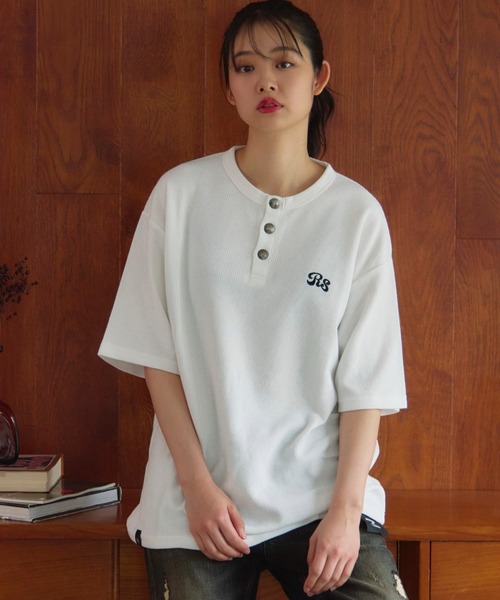 JACKROSE(ジャックローズ)の「B-TRS-コンチョボタン ヘンリーネック SSTEE(Tシャツ/カットソー・メンズ・ホワイト/ブラウン/ブラック・M/L)」の8枚目の写真