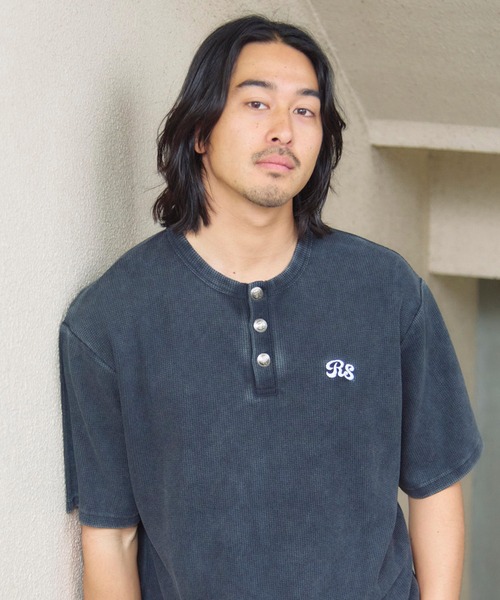JACKROSE(ジャックローズ)の「B-TRS-コンチョボタン ヘンリーネック SSTEE(Tシャツ/カットソー・メンズ・ホワイト/ブラウン/ブラック・M/L)」の18枚目の写真