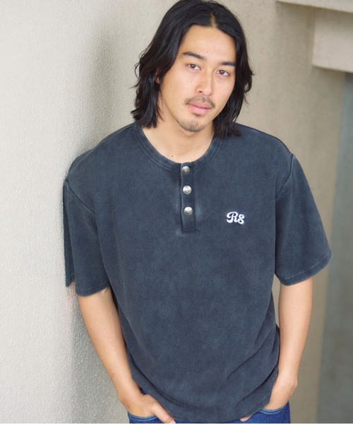 JACKROSE(ジャックローズ)の「B-TRS-コンチョボタン ヘンリーネック SSTEE(Tシャツ/カットソー・メンズ・ホワイト/ブラウン/ブラック・M/L)」の19枚目の写真