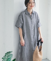 URBAN RESEARCH DOORS（アーバンリサーチドアーズ）の「リネン半袖シャツワンピース（ワンピース）」