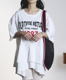 OKIRAKU | (OKIRAKU×ROSEBUD)PEPLUM LOGO TEE(Tシャツ/カットソー)