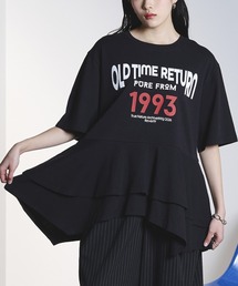OKIRAKU | (OKIRAKU×ROSEBUD)PEPLUM LOGO TEE(Tシャツ/カットソー)