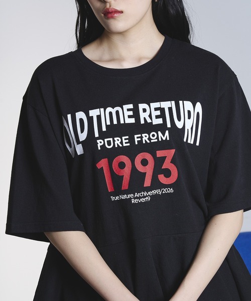 OKIRAKU(オキラク)の「(OKIRAKU×ROSEBUD)PEPLUM LOGO TEE(Tシャツ/カットソー・レディース・ブラック/ホワイト・ONE SIZE)」の15枚目の写真