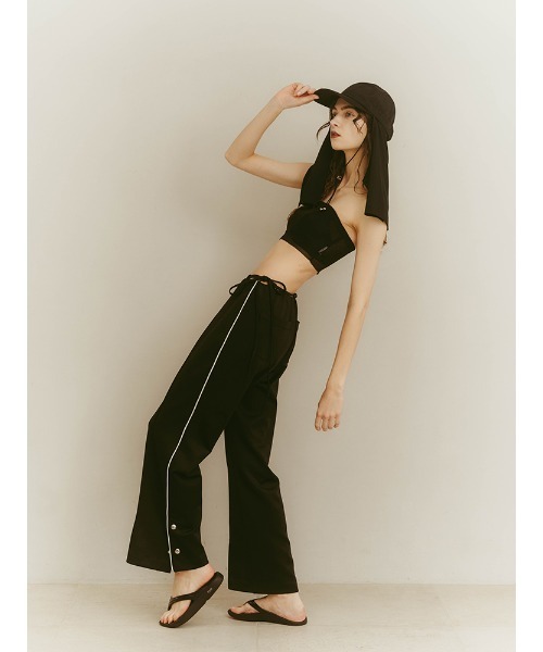 ILANIS(イラニス)の「Quiet Drawstring Jersey Pants(その他パンツ・レディース・アイボリー/ネイビー/ブラック・FREE)」の4枚目の写真