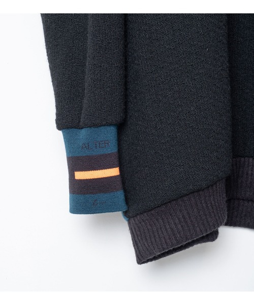 STOF(ストフ)の「STOF/ストフ/Light Wool Pulover(スウェット・メンズ・ブラック/ネイビー・M/S)」の9枚目の写真