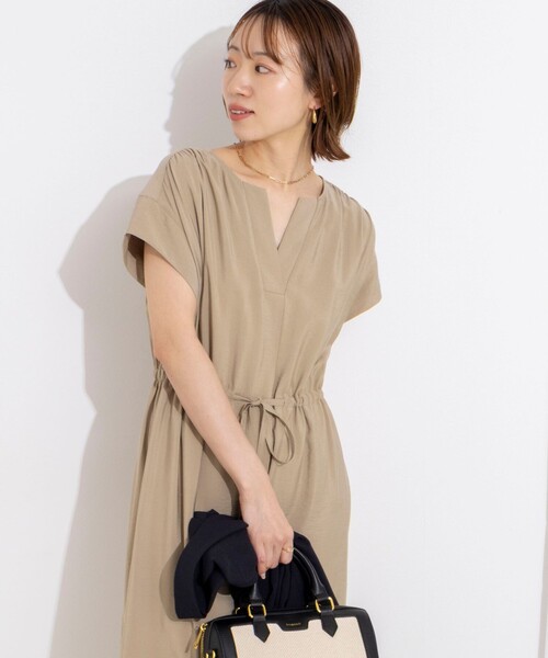 NOLLEY’S（ノーリーズ）の「ウォッシャブル前タックワンピース（ワンピース・レディース・サックスブルー/ブラック/ベージュ・36/38）」の20枚目の写真