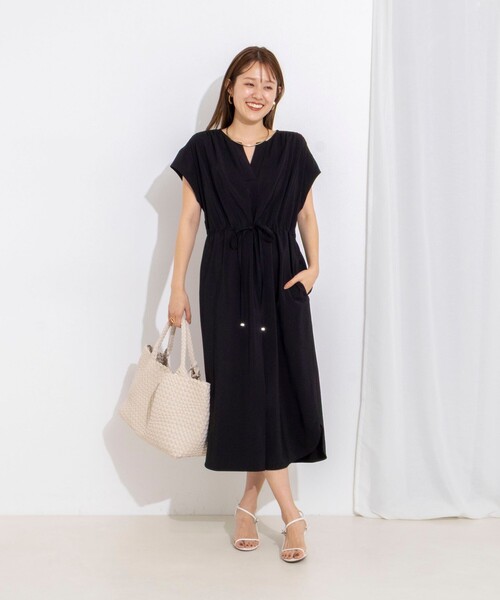 NOLLEY’S（ノーリーズ）の「ウォッシャブル前タックワンピース（ワンピース・レディース・サックスブルー/ブラック/ベージュ・36/38）」の22枚目の写真