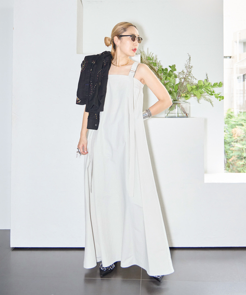 CITYSHOP(シティーショップ)の「《追加2》BELTED STRAP DRESS:ワンピース(ワンピース・レディース・ブラック/ライトグレー・38/36)」の14枚目の写真