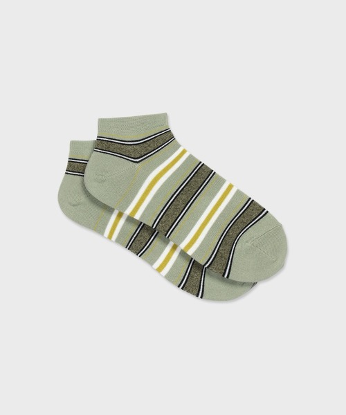 Paul Smith(ポールスミス)の「“Multi-Stripe” ショートソックス【160649 SN】(ソックス/靴下・メンズ・ミント/ネイビー・25-27)」の1枚目の写真