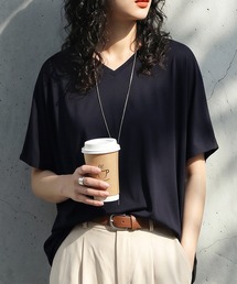 接触冷感 ドルマン カットソー Tシャツ