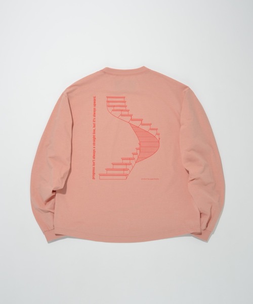 SUPERTHANKS（スーパーサンクス）の「【吸水速乾・接触冷感・抗菌防臭】バックプリントロングスリーブTシャツ[progress] Functional L/S T-shirt（Tシャツ/カットソー・メンズ・ピンク/ホワイト/ブラック/グレー・L/M/S）」の4枚目の写真