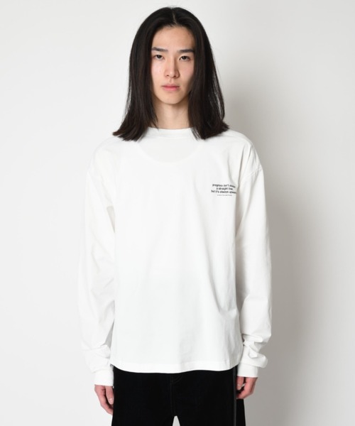 SUPERTHANKS（スーパーサンクス）の「【吸水速乾・接触冷感・抗菌防臭】バックプリントロングスリーブTシャツ[progress] Functional L/S T-shirt（Tシャツ/カットソー・メンズ・ピンク/ホワイト/ブラック/グレー・L/M/S）」の13枚目の写真