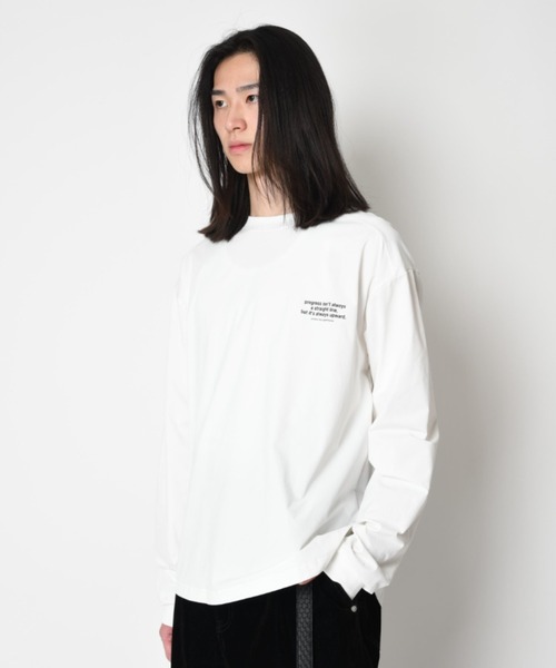 SUPERTHANKS（スーパーサンクス）の「【吸水速乾・接触冷感・抗菌防臭】バックプリントロングスリーブTシャツ[progress] Functional L/S T-shirt（Tシャツ/カットソー・メンズ・ピンク/ホワイト/ブラック/グレー・L/M/S）」の11枚目の写真