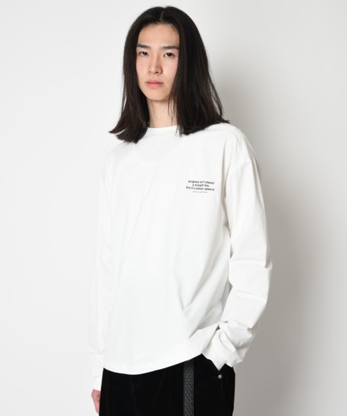 SUPERTHANKS（スーパーサンクス）の「【吸水速乾・接触冷感・抗菌防臭】バックプリントロングスリーブTシャツ[progress] Functional L/S T-shirt（Tシャツ/カットソー・メンズ・ピンク/ホワイト/ブラック/グレー・L/M/S）」の10枚目の写真