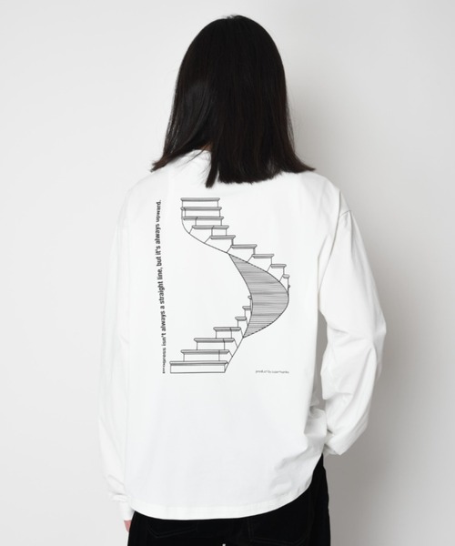 SUPERTHANKS（スーパーサンクス）の「【吸水速乾・接触冷感・抗菌防臭】バックプリントロングスリーブTシャツ[progress] Functional L/S T-shirt（Tシャツ/カットソー・メンズ・ピンク/ホワイト/ブラック/グレー・L/M/S）」の8枚目の写真