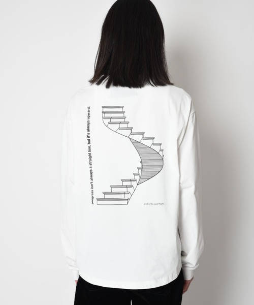 SUPERTHANKS（スーパーサンクス）の「【吸水速乾・接触冷感・抗菌防臭】バックプリントロングスリーブTシャツ[progress] Functional L/S T-shirt（Tシャツ/カットソー・メンズ・ピンク/ホワイト/ブラック/グレー・L/M/S）」の7枚目の写真