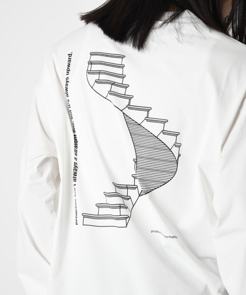 SUPERTHANKS（スーパーサンクス）の「【吸水速乾・接触冷感・抗菌防臭】バックプリントロングスリーブTシャツ[progress] Functional L/S T-shirt（Tシャツ/カットソー・メンズ・ピンク/ホワイト/ブラック/グレー・L/M/S）」の5枚目の写真