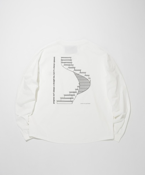 SUPERTHANKS（スーパーサンクス）の「【吸水速乾・接触冷感・抗菌防臭】バックプリントロングスリーブTシャツ[progress] Functional L/S T-shirt（Tシャツ/カットソー・メンズ・ピンク/ホワイト/ブラック/グレー・L/M/S）」の22枚目の写真