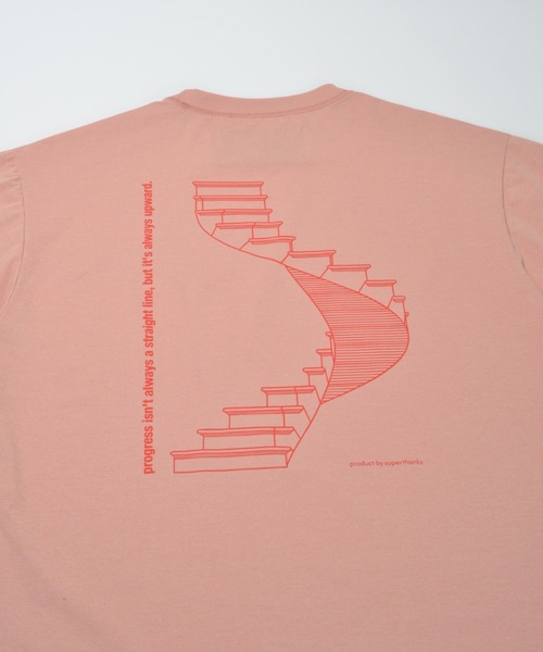SUPERTHANKS（スーパーサンクス）の「【吸水速乾・接触冷感・抗菌防臭】バックプリントロングスリーブTシャツ[progress] Functional L/S T-shirt（Tシャツ/カットソー・メンズ・ピンク/ホワイト/ブラック/グレー・L/M/S）」の16枚目の写真