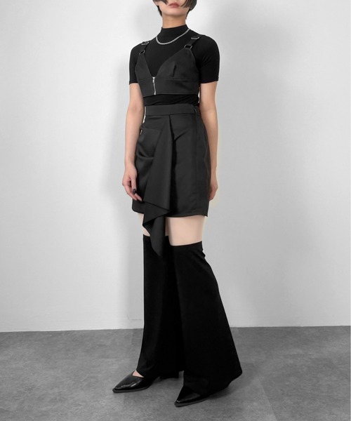 LVEU.（ラブユ.）の「【LVEU.】プチハイネックタイトトップス / トップス ハイネック タイト 半袖 ブラック ブルー ZOZOTOWN限定（Tシャツ/カットソー・レディース・ライトブルー/ブラック・FREE）」の15枚目の写真