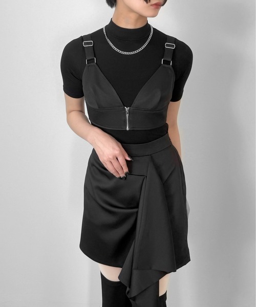 LVEU.（ラブユ.）の「【LVEU.】プチハイネックタイトトップス / トップス ハイネック タイト 半袖 ブラック ブルー ZOZOTOWN限定（Tシャツ/カットソー・レディース・ライトブルー/ブラック・FREE）」の16枚目の写真