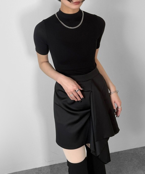 LVEU.（ラブユ.）の「【LVEU.】プチハイネックタイトトップス / トップス ハイネック タイト 半袖 ブラック ブルー ZOZOTOWN限定（Tシャツ/カットソー・レディース・ライトブルー/ブラック・FREE）」の18枚目の写真