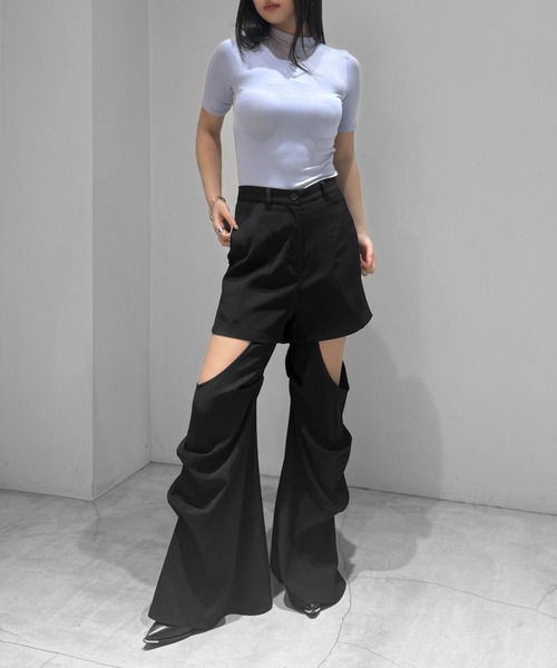 LVEU.（ラブユ.）の「【LVEU.】プチハイネックタイトトップス / トップス ハイネック タイト 半袖 ブラック ブルー ZOZOTOWN限定（Tシャツ/カットソー・レディース・ライトブルー/ブラック・FREE）」の22枚目の写真