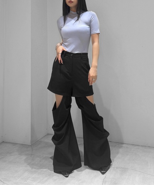 LVEU.（ラブユ.）の「【LVEU.】プチハイネックタイトトップス / トップス ハイネック タイト 半袖 ブラック ブルー ZOZOTOWN限定（Tシャツ/カットソー・レディース・ライトブルー/ブラック・FREE）」の20枚目の写真