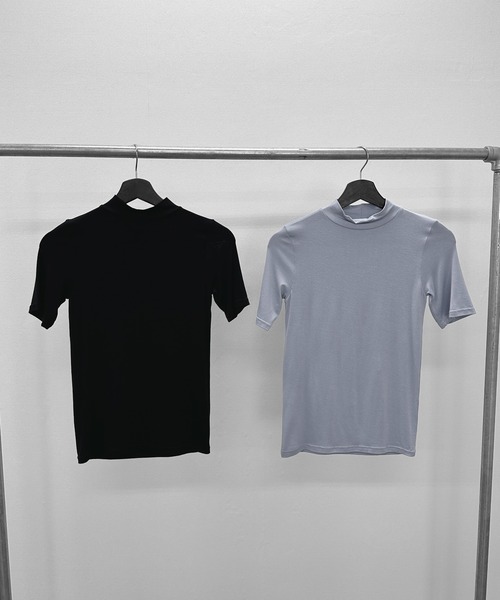 LVEU.（ラブユ.）の「【LVEU.】プチハイネックタイトトップス / トップス ハイネック タイト 半袖 ブラック ブルー ZOZOTOWN限定（Tシャツ/カットソー・レディース・ライトブルー/ブラック・FREE）」の19枚目の写真