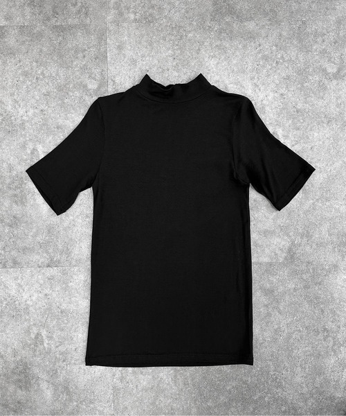 LVEU.（ラブユ.）の「【LVEU.】プチハイネックタイトトップス / トップス ハイネック タイト 半袖 ブラック ブルー ZOZOTOWN限定（Tシャツ/カットソー・レディース・ライトブルー/ブラック・FREE）」の10枚目の写真