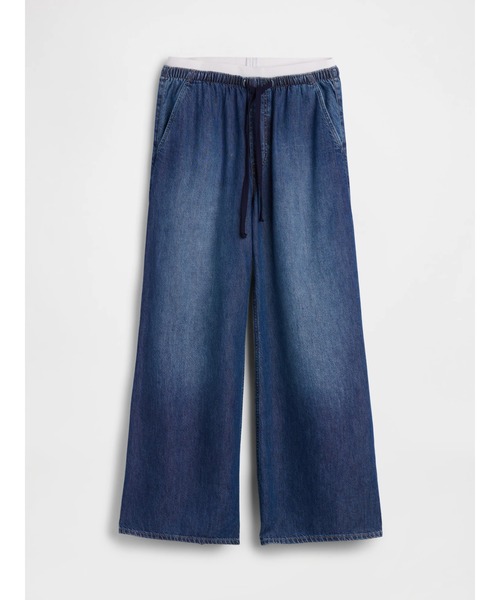 GAP(ギャップ)の「ミッドライズ スーパーライト プルオン バギーデニム(デニムパンツ・レディース・インディゴブルー/ライトインディゴブルー・XS/S/M/L/XXS)」の6枚目の写真