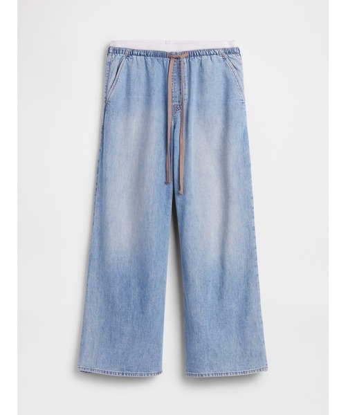 GAP(ギャップ)の「ミッドライズ スーパーライト プルオン バギーデニム(デニムパンツ・レディース・インディゴブルー/ライトインディゴブルー・XS/S/M/L/XXS)」の8枚目の写真