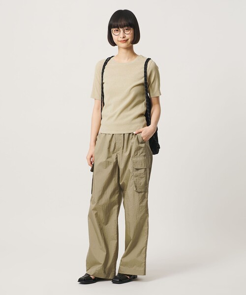 BEAUTY&YOUTH UNITED ARROWS(ビューティーアンドユースユナイテッドアローズ)の「シャーリング コンパクト ボーダー Tシャツ(Tシャツ/カットソー・レディース・ネイビー/ベージュ/ダークブラウン・FREE)」の12枚目の写真