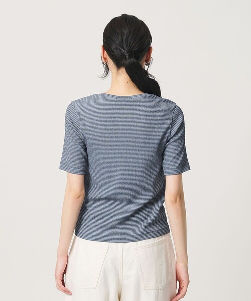 BEAUTY&YOUTH UNITED ARROWS(ビューティーアンドユースユナイテッドアローズ)の「シャーリング コンパクト ボーダー Tシャツ(Tシャツ/カットソー・レディース・ネイビー/ベージュ/ダークブラウン・FREE)」の18枚目の写真