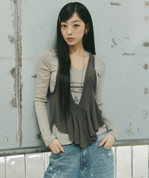 HALTER LAYERED TOP_KHAKI