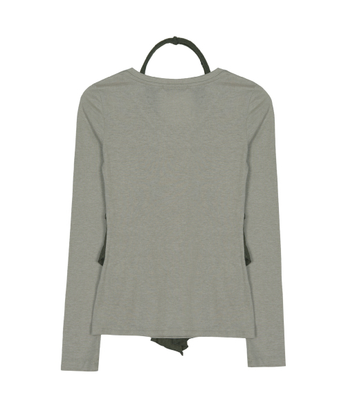 NICK&NICOLE(ニックアンドニコール)の「HALTER LAYERED TOP_KHAKI(Tシャツ/カットソー・レディース・その他・FREE)」の3枚目の写真