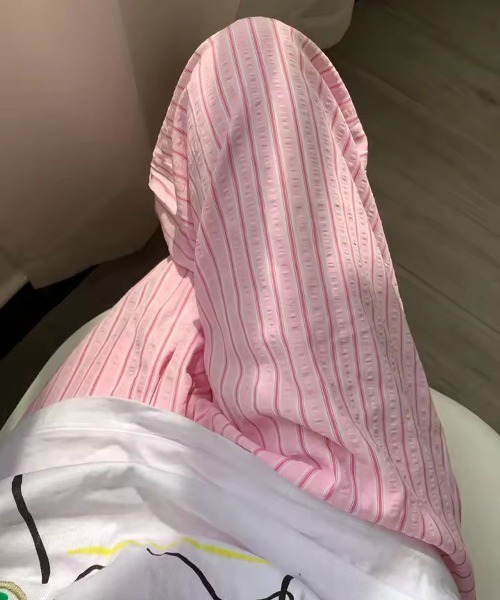 ammy.(エイミードット)の「【 ammy. / エイミードット 】 マルチ ストライプ リラックス ルームパンツ / ワイド イージーパンツ(ルームウェア/パジャマ・レディース・ブルー/ライトグリーン/ピンク/ピンク系・FREE)」の4枚目の写真