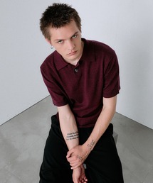 urban relaxing melange knit polo / アーバンリラクシングメランジニットポロ