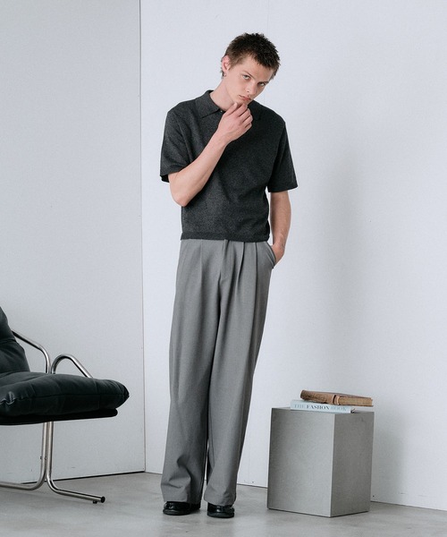 Regen Glanz（レーゲングランツ）の「urban relaxing melange knit polo / アーバンリラクシングメランジニットポロ（ニット/セーター・メンズ・ワインレッド/ブラック/ブルー・SMALL/MEDIUM/LARGE）」の13枚目の写真