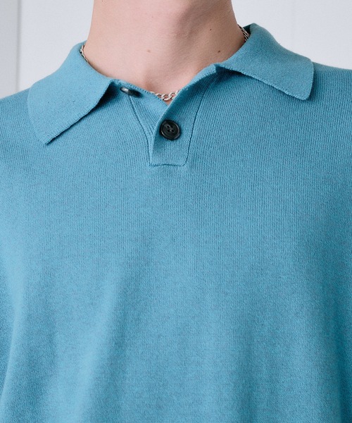 Regen Glanz（レーゲングランツ）の「urban relaxing melange knit polo / アーバンリラクシングメランジニットポロ（ニット/セーター・メンズ・ワインレッド/ブラック/ブルー・SMALL/MEDIUM/LARGE）」の21枚目の写真