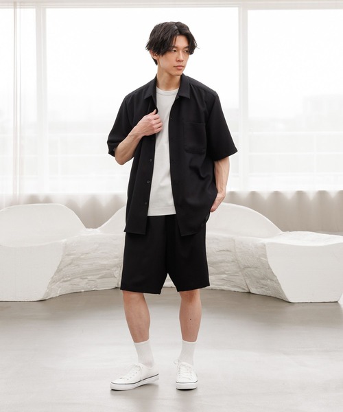 GLOBAL WORK（グローバルワーク）の「AiryBreezeシャツ/半袖/638149（シャツ/ブラウス・メンズ・ベージュ/ダークブルー/ブラック/ダークブラウン・X-LARGE/MEDIUM/LARGE/SMALL）」の6枚目の写真