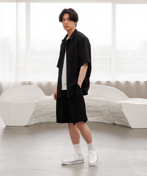 GLOBAL WORK（グローバルワーク）の「AiryBreezeシャツ/半袖/638149（シャツ/ブラウス・メンズ・ベージュ/ダークブルー/ブラック/ダークブラウン・X-LARGE/MEDIUM/LARGE/SMALL）」の7枚目の写真