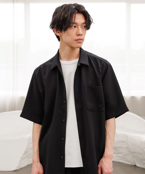GLOBAL WORK（グローバルワーク）の「AiryBreezeシャツ/半袖/638149（シャツ/ブラウス・メンズ・ベージュ/ダークブルー/ブラック/ダークブラウン・X-LARGE/MEDIUM/LARGE/SMALL）」の9枚目の写真