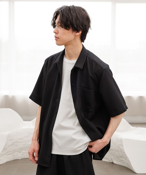 GLOBAL WORK（グローバルワーク）の「AiryBreezeシャツ/半袖/638149（シャツ/ブラウス・メンズ・ベージュ/ダークブルー/ブラック/ダークブラウン・X-LARGE/MEDIUM/LARGE/SMALL）」の10枚目の写真