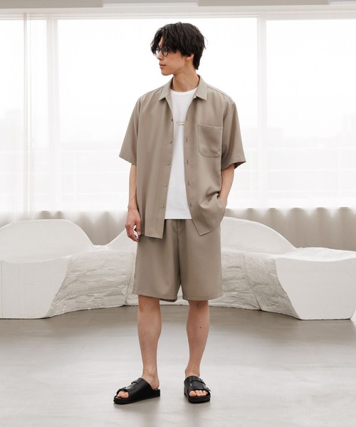 GLOBAL WORK（グローバルワーク）の「AiryBreezeシャツ/半袖/638149（シャツ/ブラウス・メンズ・ベージュ/ダークブルー/ブラック/ダークブラウン・X-LARGE/MEDIUM/LARGE/SMALL）」の20枚目の写真