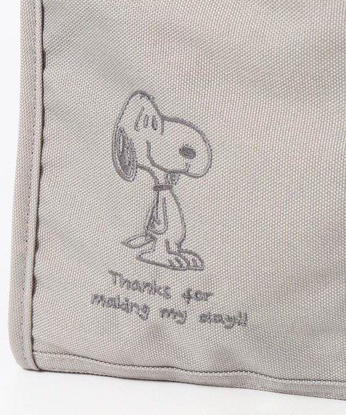 SNOOPY(スヌーピー)の「SNOOPY スヌーピー ボストンバッグ キャリーオンバッグ R-PET(ボストンバッグ・レディース・ブラック/ライトグレー・FREE)」の8枚目の写真